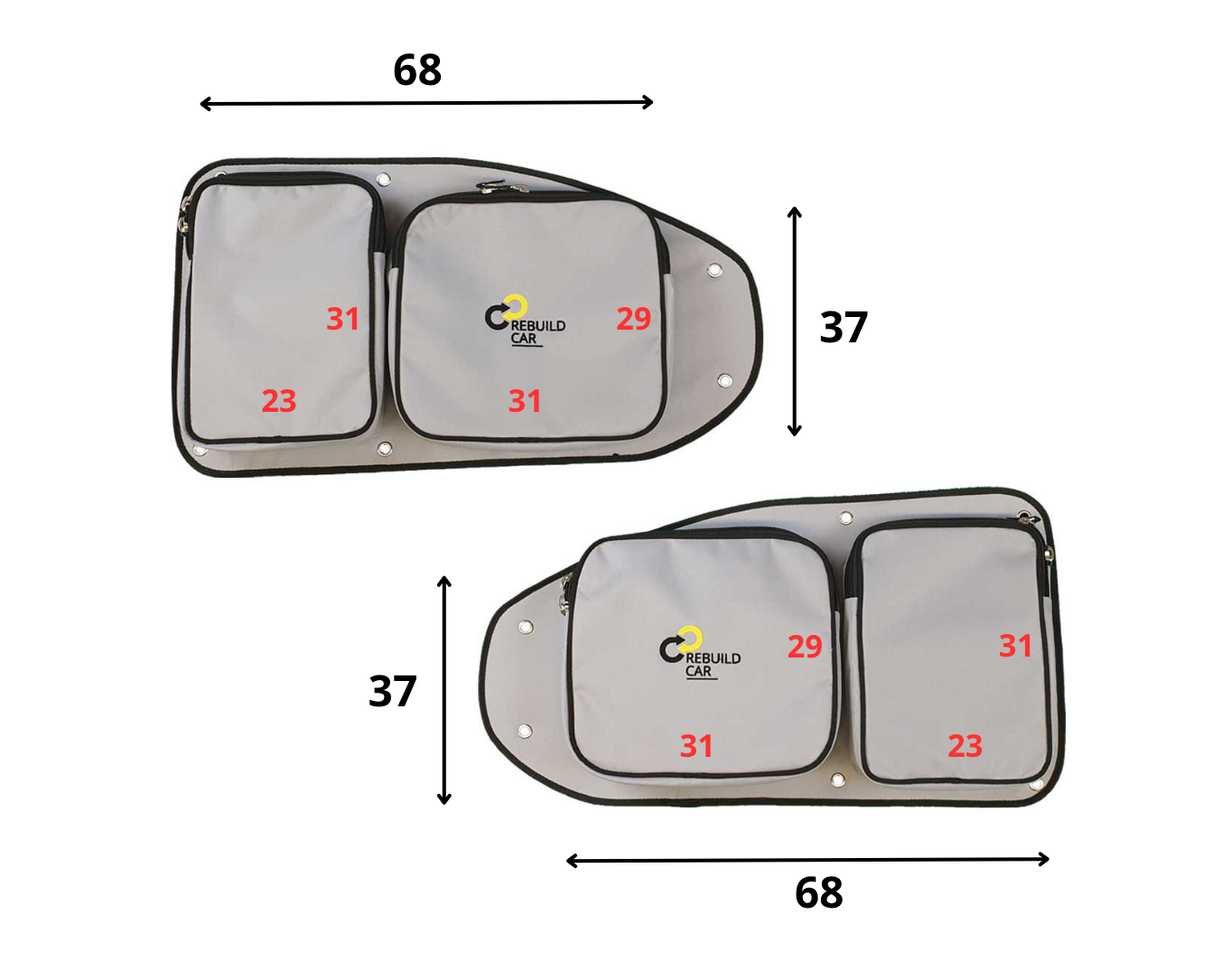 PSA Tašky zadní set 2 ks